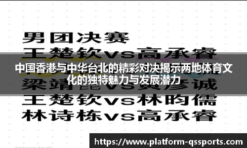 中国香港与中华台北的精彩对决揭示两地体育文化的独特魅力与发展潜力
